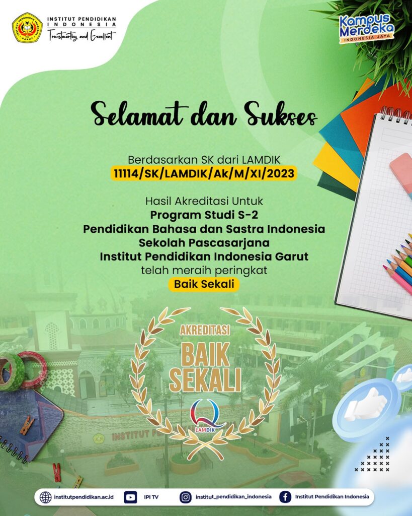 Prodi S-2 Pendidikan Bahasa dan Sastra Indonesia IPI Garut Raih Akreditasi 'Baik Sekali', Rektor Sampaikan Apresiasi kepada Seluruh Pihak