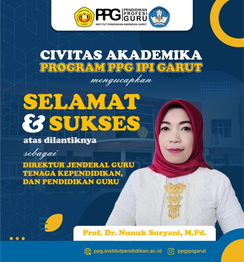 Selamat dan Sukses atas Dilantiknya Prof. Dr. Nunuk Suryani, M.Pd. sebagai Direktur Jenderal GTK dan Pendidikan Guru