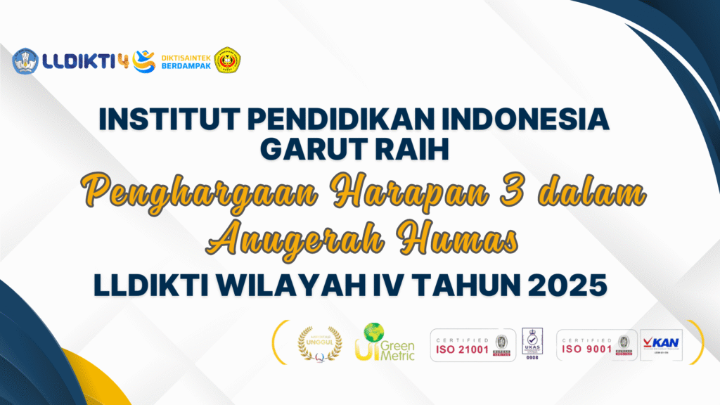 Institut Pendidikan Indonesia Garut Raih Penghargaan Harapan 3 dalam Anugerah Humas LLDIKTI Wilayah IV Tahun 2025